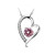  Heart Design Crystal Necklace