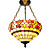  Tiffany Stained Glass Ceiling Light with 3 Lights