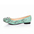  Leatherette Low Heel Closed Toe Shoes With Flower (More Colors)