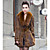  collo a scialle manica lunga pelliccia di coniglio party / ufficio cappotto (altri colori)