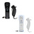  Par de Mandos 2 en 1 MotionPlus con Nunchuk para la Wii (Negro y Blanco)