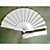  Classic White Fabric And Plastic Folding Hand Fan (Set of 4)