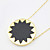  Black Sunflower Pendant Necklace