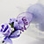  Lilac Rose Glass Candle Holder