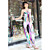  polyester band in de hals maxi jurk
