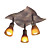  Floral Semi Flush Mount with 3 Light - Downward