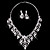  luminoso abbagliante argento strass due signore pezzi dei monili set di nozze (45 cm)
