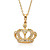  Collier avec Pendentif Couronne Strassée
