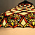  Tiffany Shell Pendant Light with 2 Light in Artistic Patterned Shade