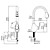 en acier inoxydable contemporaine sortir robinet de cuisine (finition brossé)
