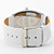  unisex pu analogico al quarzo orologio da polso con cassa ellittica (bianco)