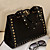  chiodo nero punk cross-body bag (22cm * 13cm * 23cm)