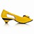  Leatherette Low Heel Closed Toe Shoes With Bow (More Colors)