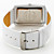  Unisex PU Analog Quartz Wrist Watch (White)