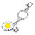  Stylish Alloy Sunflower and Ladybug Design Keychain