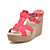  Kunstleder-Sandalen mit Keilabsatz Schnalle Schuhe (weitere Farben)