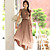  Pleated Chiffon Midi Dress