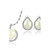  exquisita perla con diamantes de imitación de joyería para damas collar y pendientes incluidas