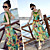  Bohemian Crinkled Vest Chiffon Dress