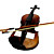  satinato violino con cassa in legno massello di abete / arco / colofonia (multi-size)