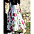  estampado floral larga falda de lino