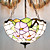 Tiffany Pendelleuchte mit 3 Leuchten in Pink Blossom Design