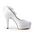  Satin Stiletto Heel Platform With Satin Flower Wedding Shoes (More Colors Available)