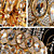  luce di soffitto di cristallo dorato con 3 luci