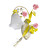  Applique murale de style campagnard avec 1 lumière à l'ombre de fleurs blanches
