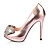  réels en cuir talon aiguille peep toe pompes partie de soirée / chaussures à strass