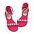  lær flate hæl sandaler / tøfler casual sko med rhinestone