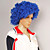  bleu afro postiche
