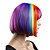  Capless Bob Style hochwertigen synthetischen gerade Regenbogen wigshairstyle