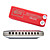  Huang - (103-B) Blues Harp Sliver Harmonica 10 Holes/20 Tones/Aluminum Comb
