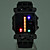  Orologio digitale al quarzo, da uomo, cinturino in gomma - Nero