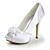  Satin Stiletto Heel Peep Toe Pumps Wedding Shoes With Satin Flower