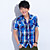  moda para hombre camisa de comprobar