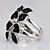  Gorgeous Cubic Zirconia 18K Gold Plated Leaf Fashion Ring