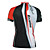 100% kooplus-homens de poliéster de manga curta ciclismo jersey (vermelho e branco)