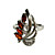  Luxurious Cubic Zirconia Platinum Plated Four Irregular Shape Fashion Ring (More Colors)