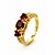  Luxurious Cubic Zirconia Platinum Plated Three Square Cut Shape Fashion Ring (More Colors)