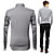  mens camisa de manga longa fina