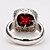  Gorgeous 18K Gold Plated Red Square Crystal Fashion Ring