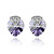  Heart With Heart Austrian Crystal In Real Platinum Plated Ladies' Earrings (More Colors)