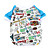  bande dessinée de style graffiti t-shirt pour les chiens (XS-XL, bleu)