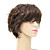  100% Human Hair Capless Short Curly Brown Wig
