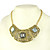  prachtige vierkante snit strass legering ketting (meer kleuren)