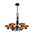 Artistic Electroplate Chandeliers with 6 Lights Glass Shades