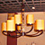  chandeliers en métal finition avec 10 plaquent les lumières