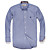  Contrast Color Check Oxford Fabric Mens' Long Sleeve Shirt